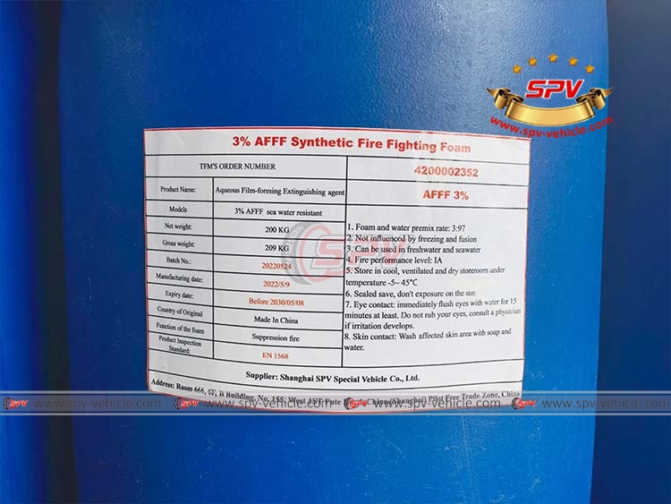Fire Fighting Foam lable Fire Fighting Foam lable